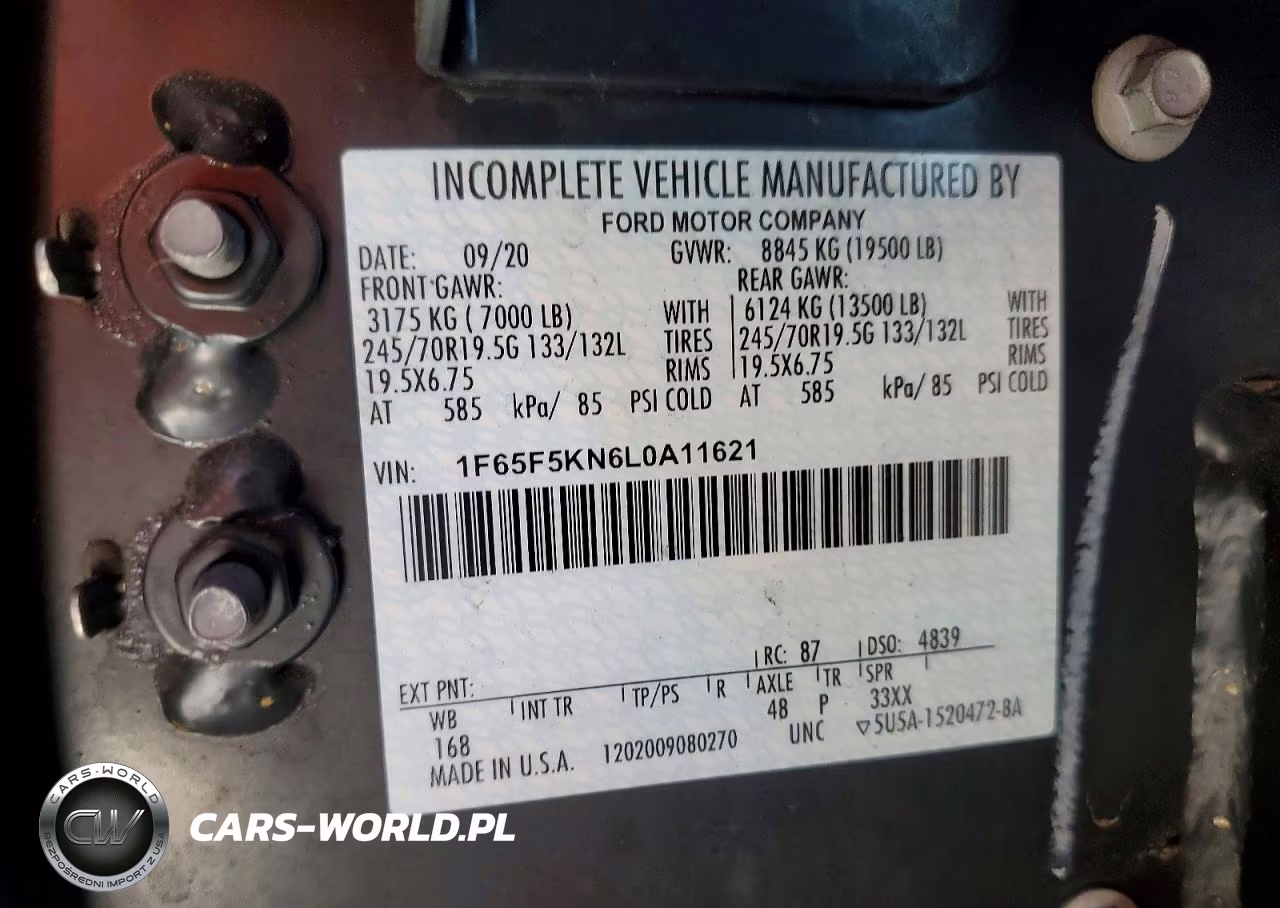 2020 Ford F59 Delivery Truck VIN:1F65F5KN6L0A11621 - 13