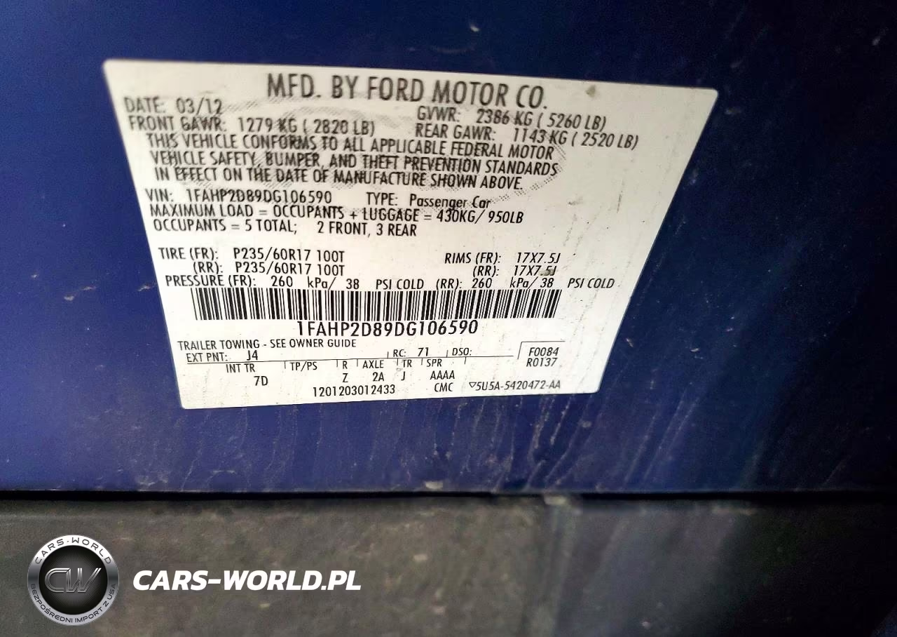 2013 Ford Taurus Se VIN:1FAHP2D89DG106590 - 12