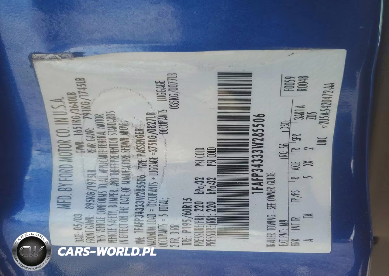 2003 Ford Focus Se Comfort VIN:1FAFP34333W285506 - 13