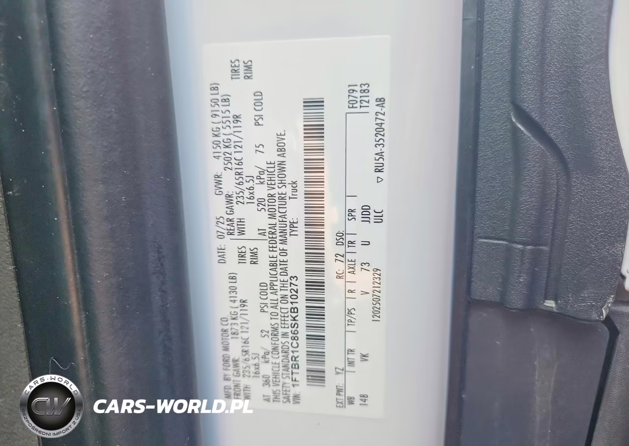 2025 Ford Transit T-250 VIN:1FTBR1C86SKB10273 - 13