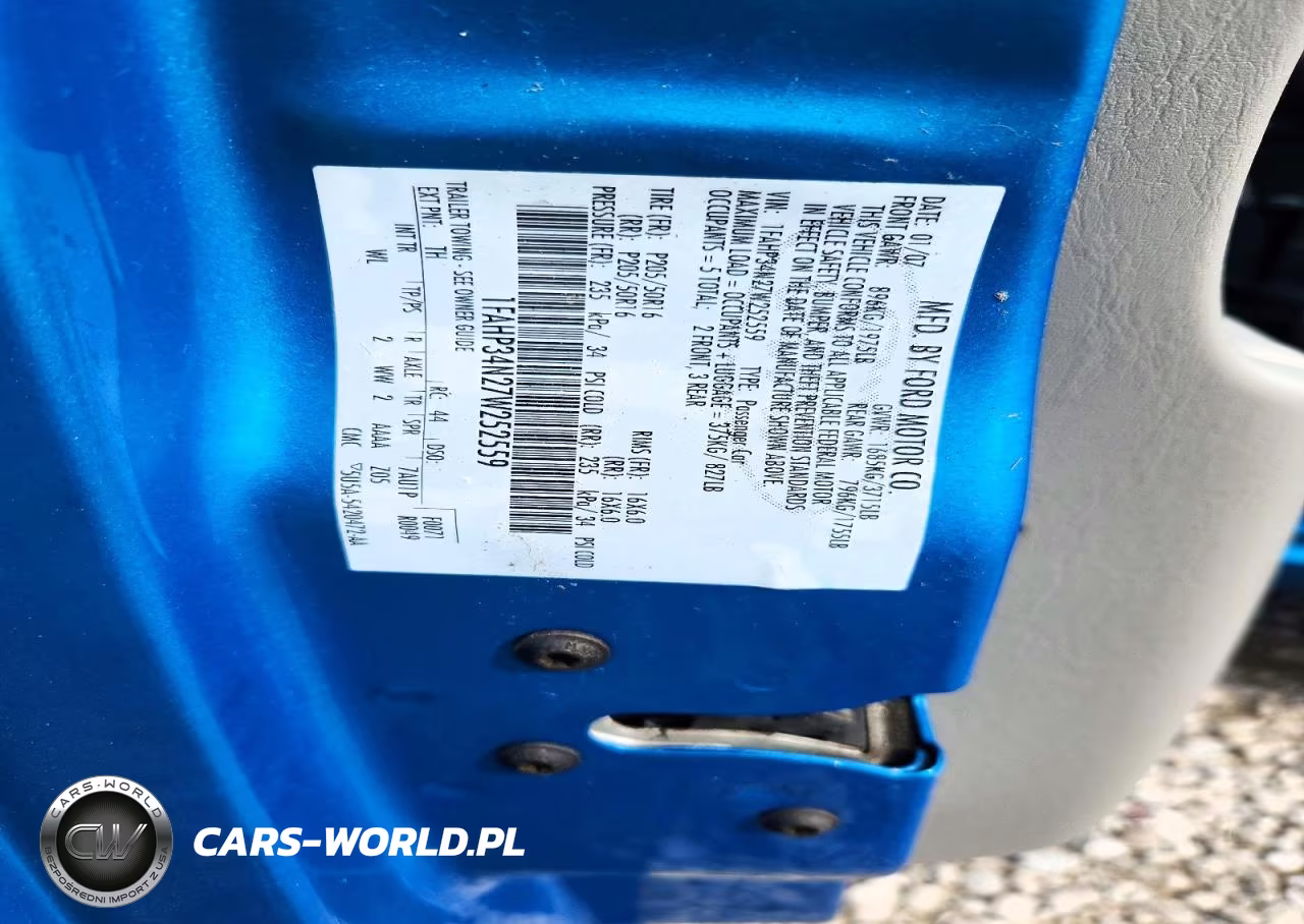 2007 Ford Focus Zx4 VIN:1FAHP34N27W252559 - 12