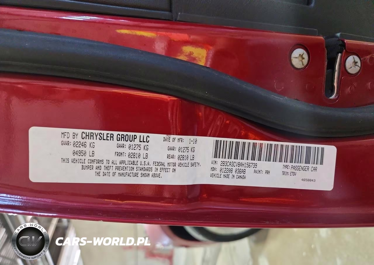 2010 Dodge Charger Sxt VIN:2B3CA3CV8AH156739 - 12
