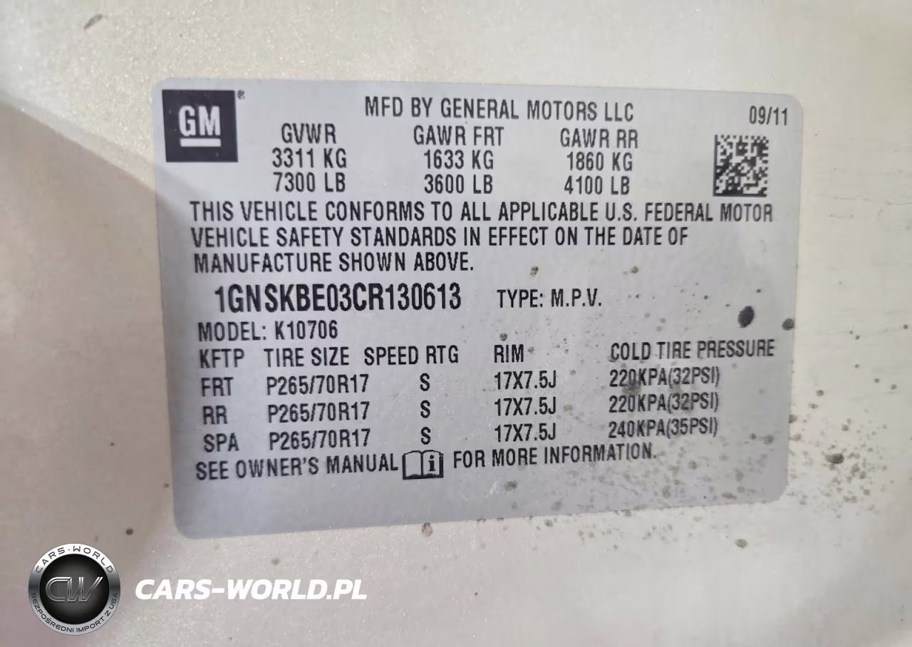 2012 Chevrolet Tahoe K1500 Lt VIN:1GNSKBE03CR130613 - 13