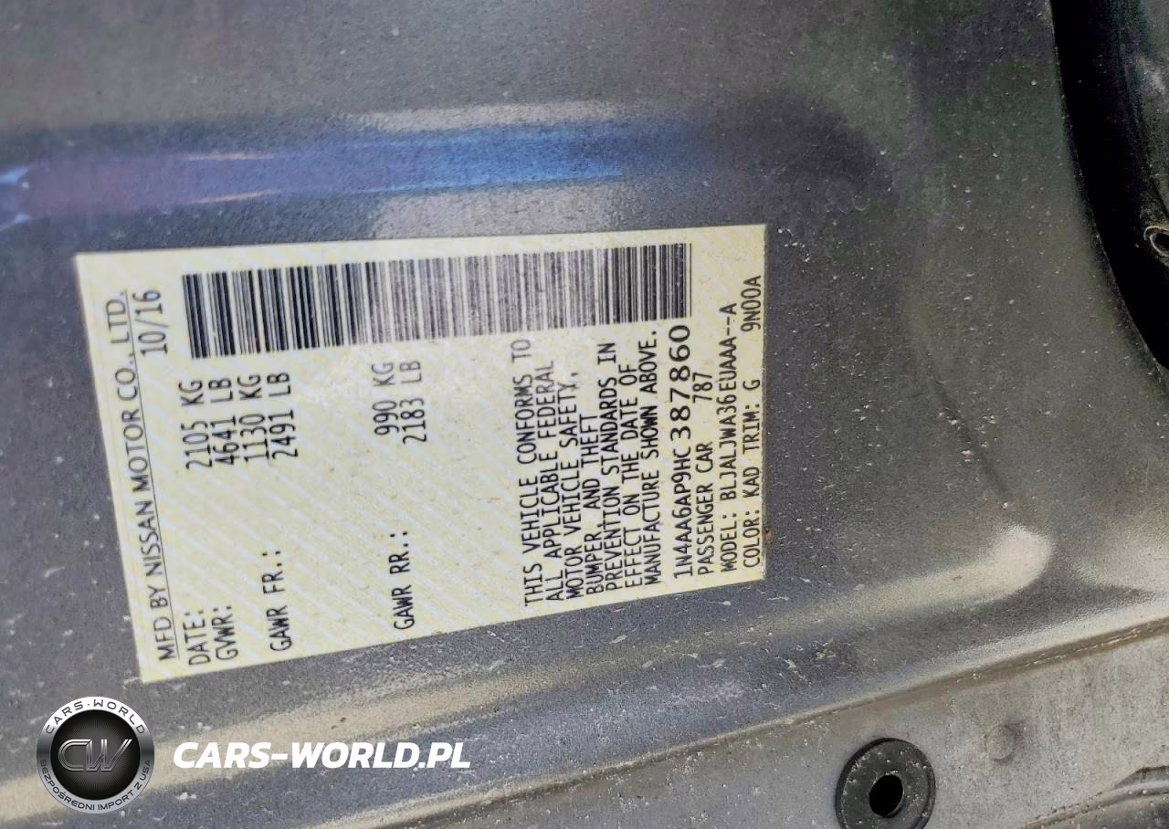 2017 Nissan Maxima 3.5 Sv VIN:1N4AA6AP9HC387860 - 12
