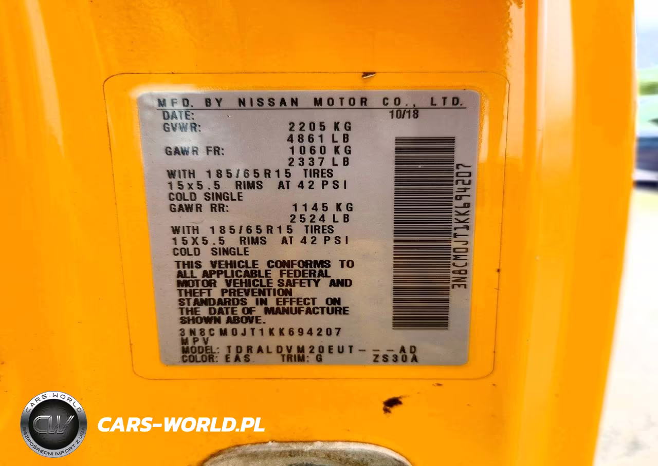 2019 Nissan Nv200 Taxi VIN:3N8CM0JT1KK694207 - 13