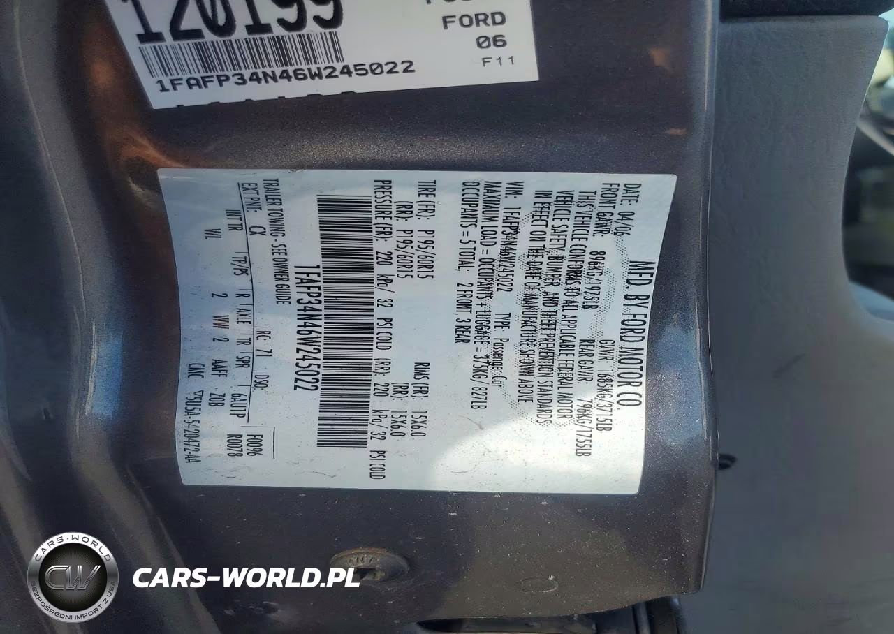 2004 Ford Focus VIN:1FAFP34N46W245022 - 12