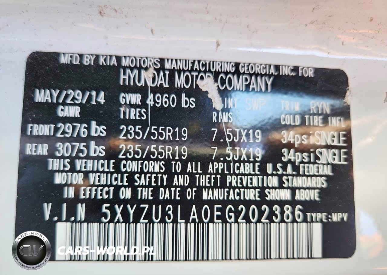 2014 Hyundai Santa Fe Sport 2.0T VIN:5XYZU3LA0EG202386 - 13