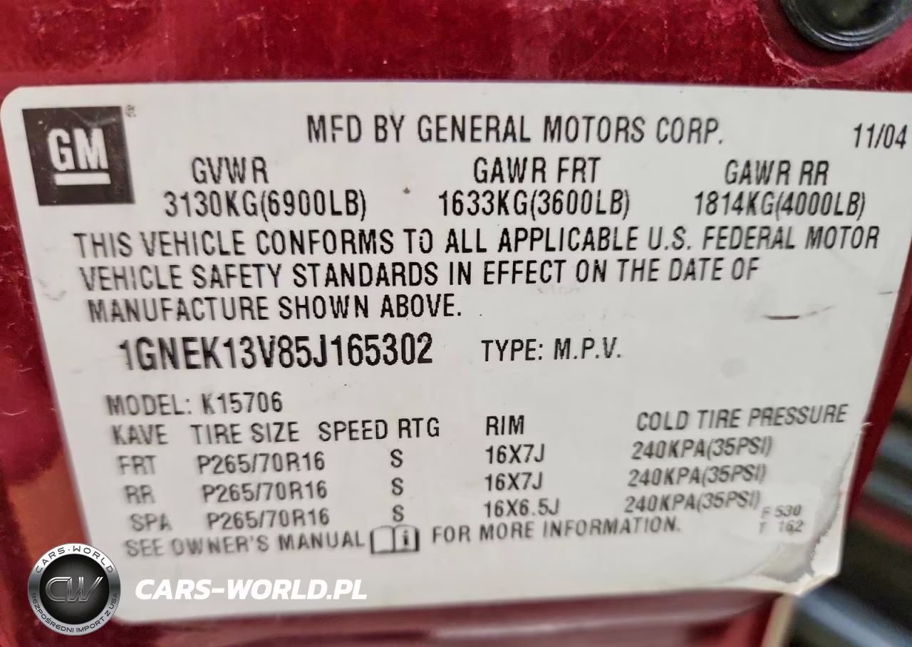 2005 Chevrolet Tahoe K1500 VIN:1GNEK13V85J165302 - 13