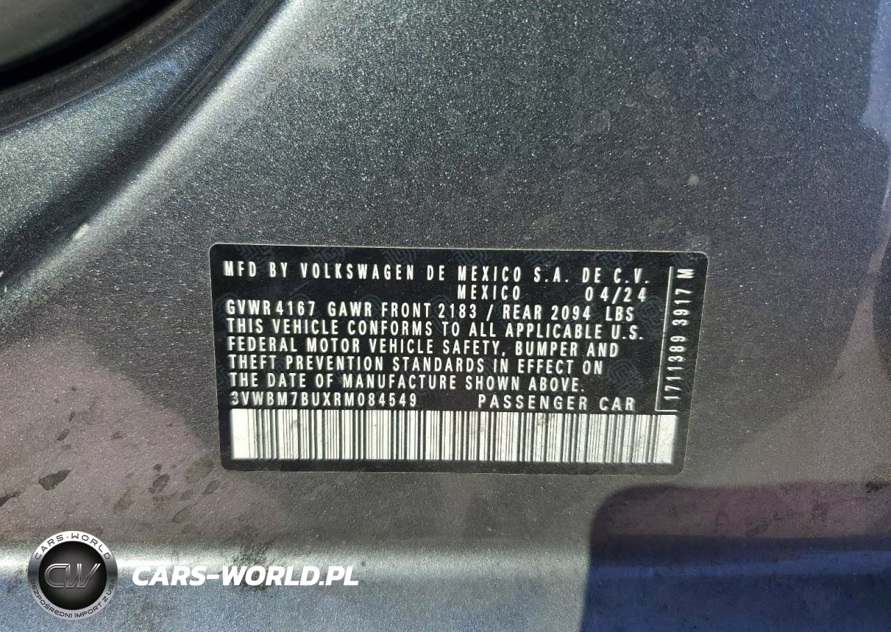 2024 Volkswagen Jetta Sport VIN:3VWBM7BUXRM084549 - 12