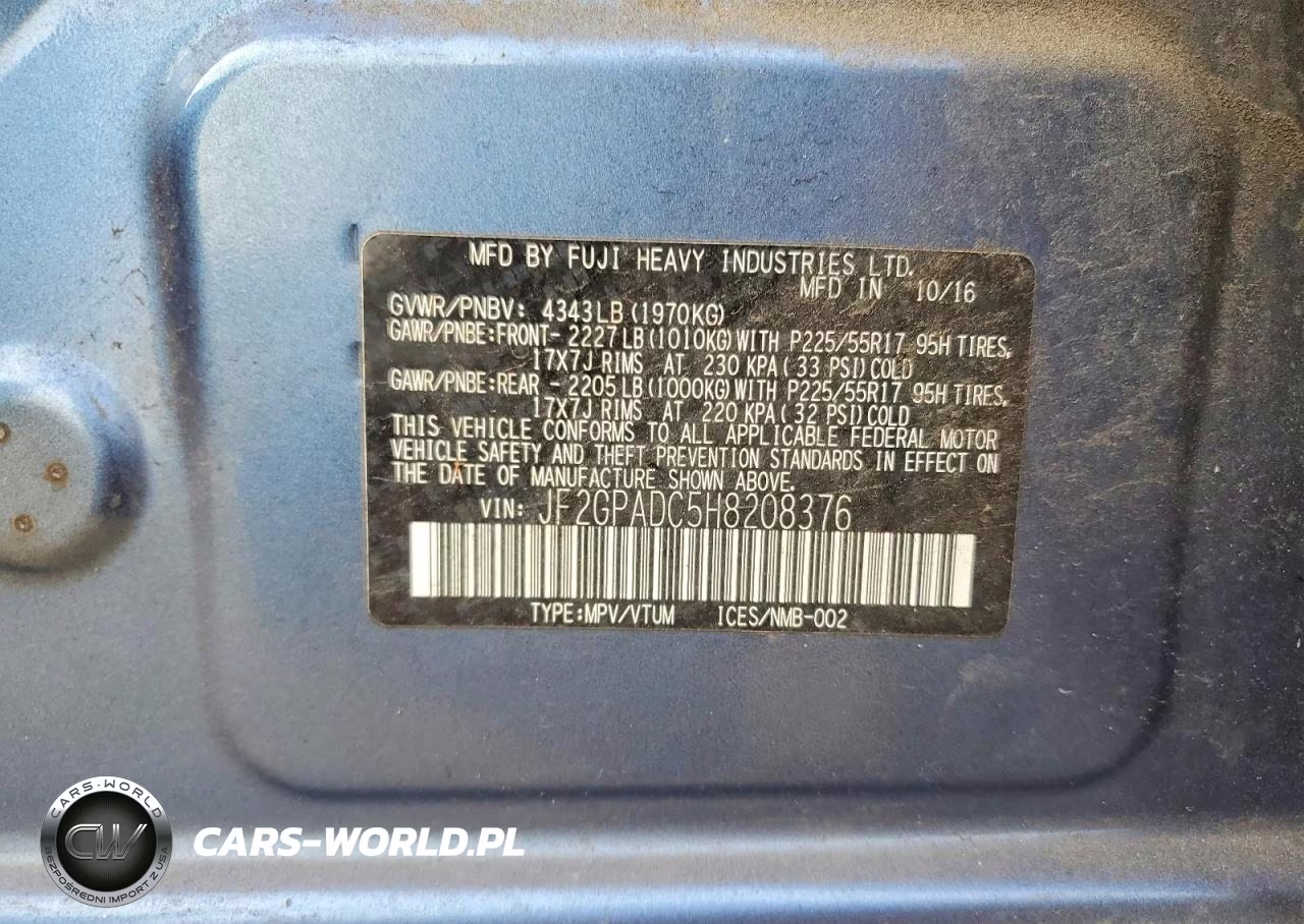 2017 Subaru Crosstrek Premium VIN:JF2GPADC5H8208376 - 13