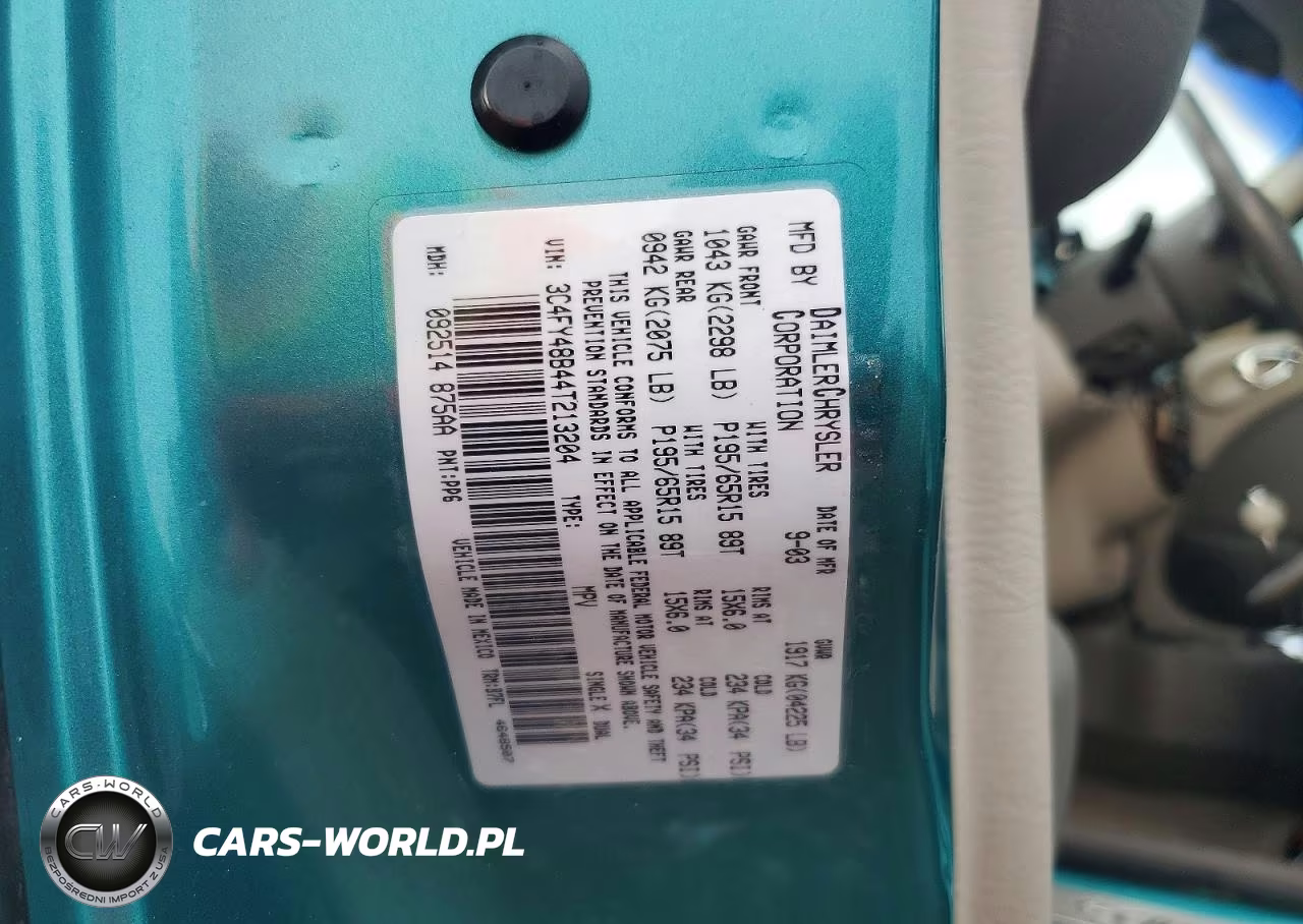 2004 Chrysler Pt Cruiser VIN:3C4FY48B44T213204 - 12