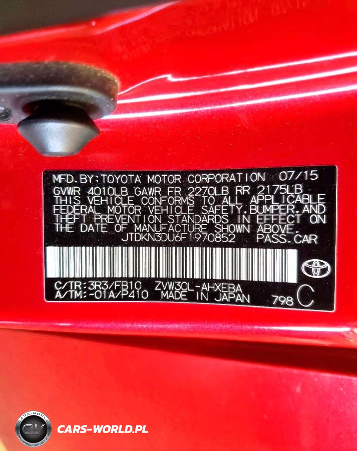 2016 Toyota Prius Two VIN:JTDKN3DU6F1970852 - 12
