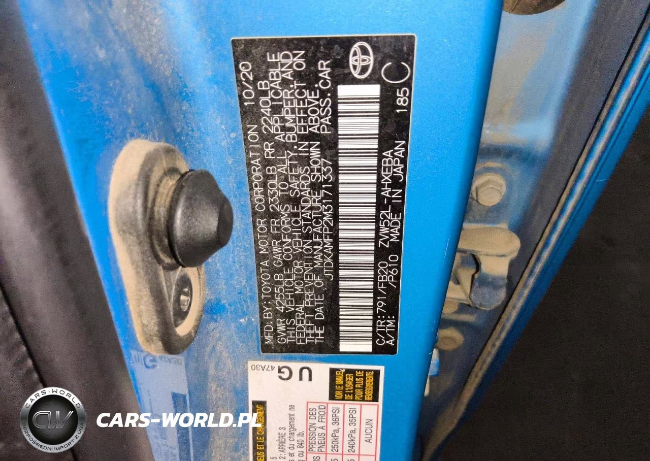 2021 Toyota Prius Prime Le VIN:JTDKAMFP2M3171337 - 12