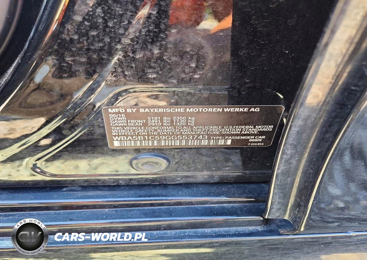 2016 BMW 535 I VIN:WBA5B1C59GG553743 - 12