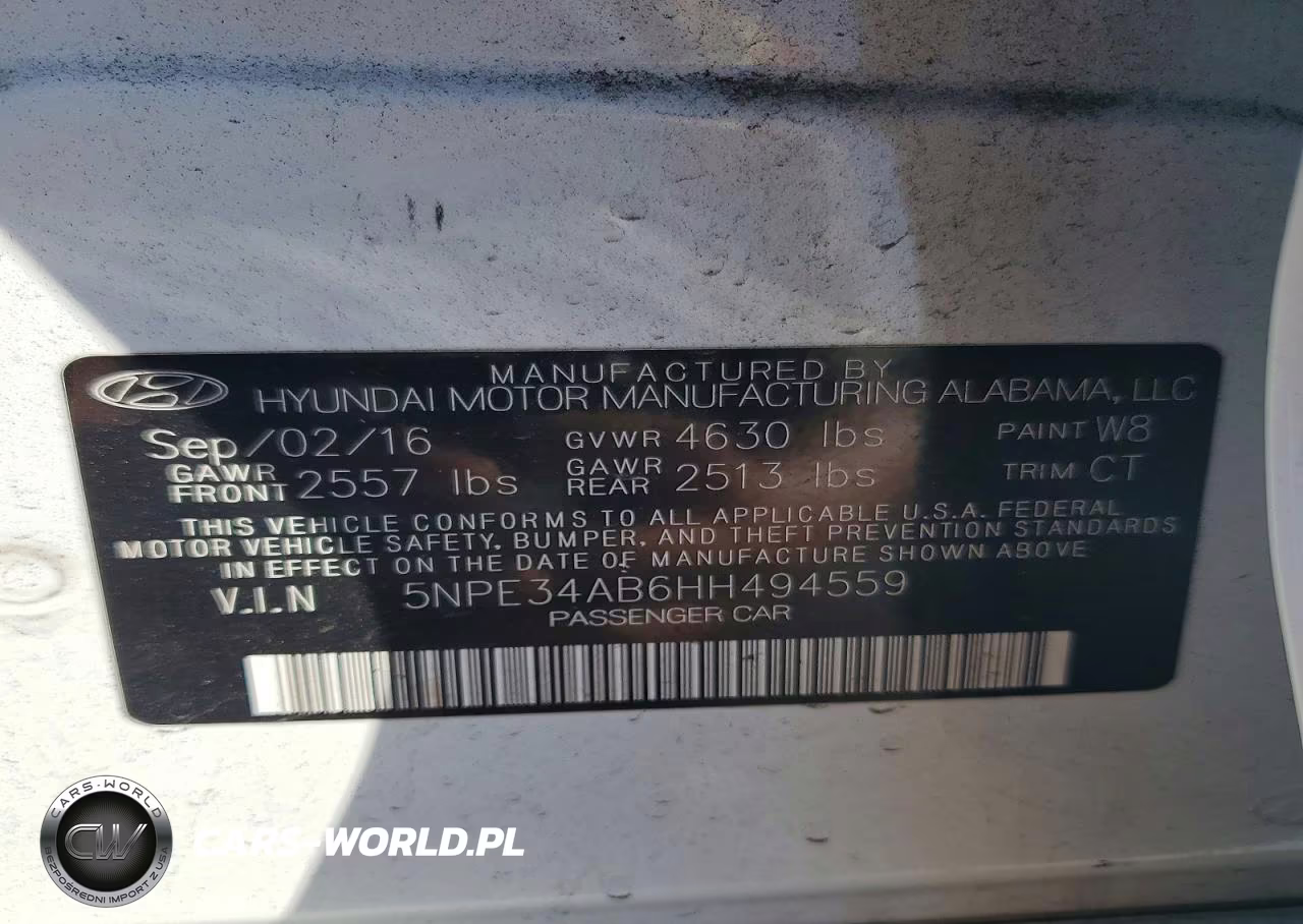 2017 Hyundai Sonata Sport 2.0T VIN:5NPE34AB6HH494559 - 12