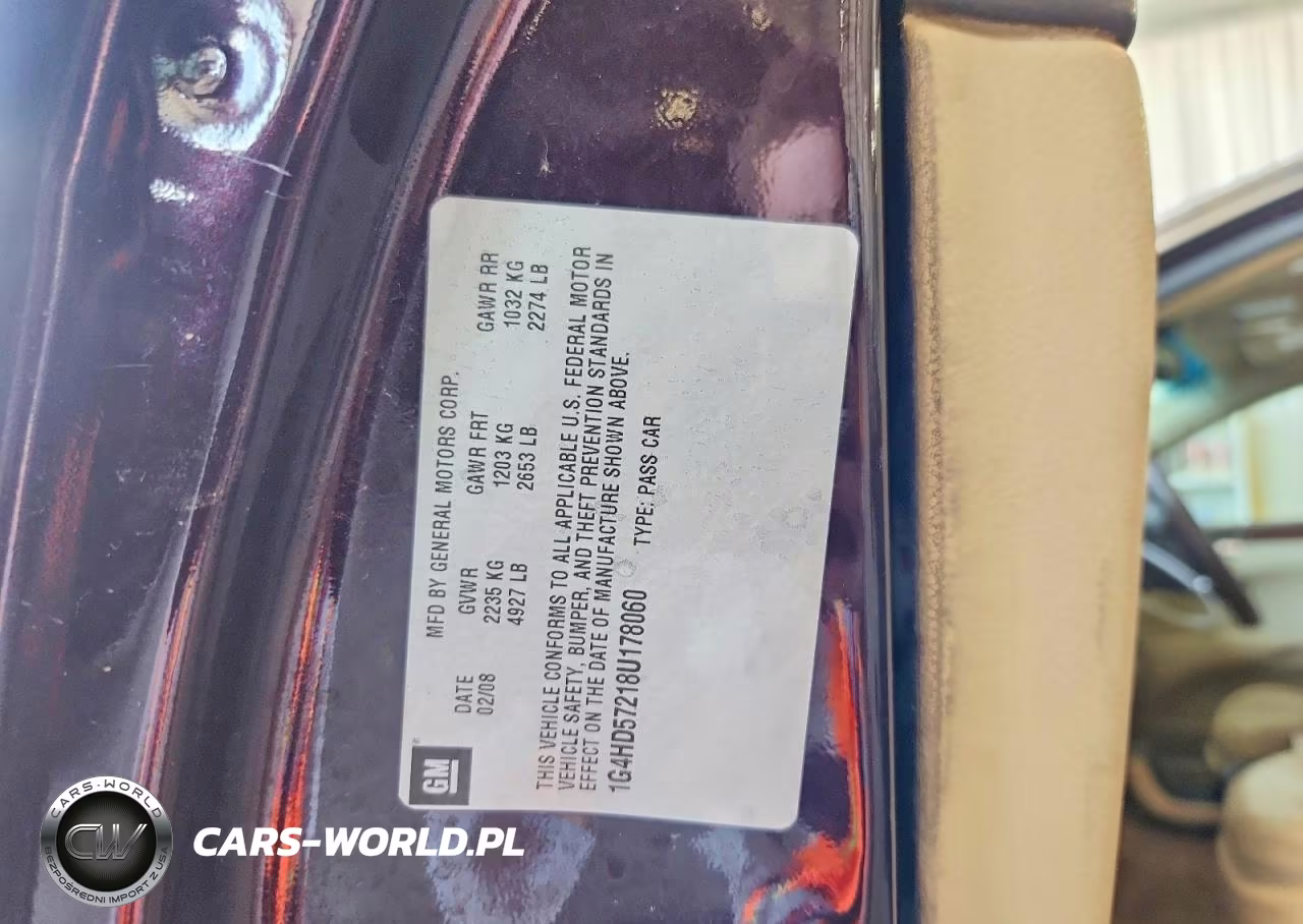 2008 Buick Lucerne Cxl VIN:1G4HD57218U178060 - 12