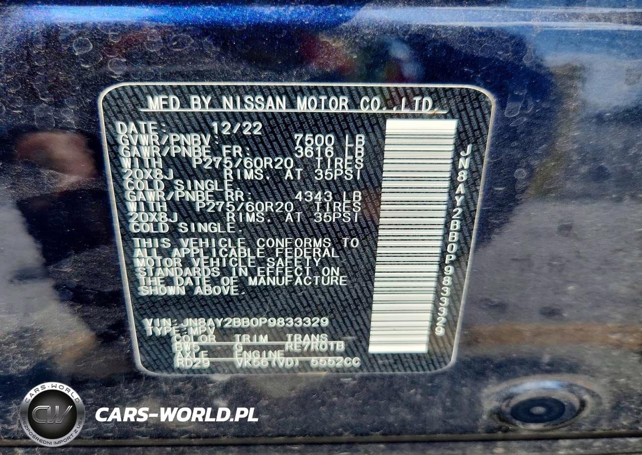 2023 Nissan Armada Sl VIN:JN8AY2BB0P9833329 - 13