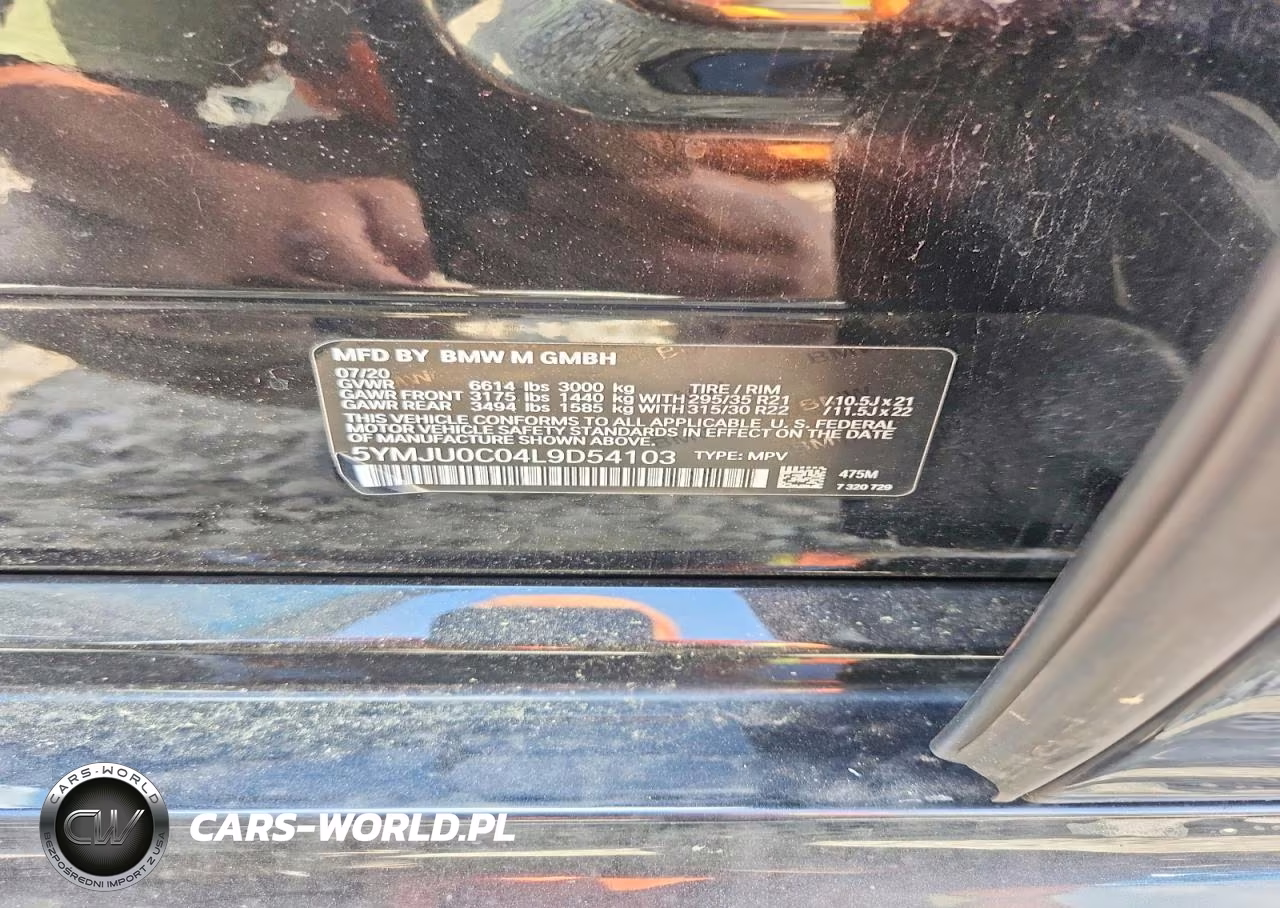 2020 BMW X5 M VIN:5YMJU0C04L9D54103 - 12