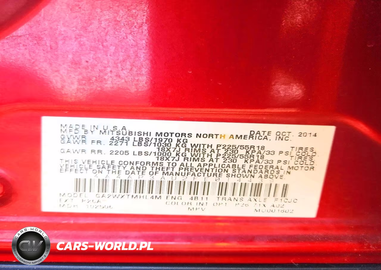2015 Mitsubishi Outlander Sport Es VIN:4A4AP3AU2FE014439 - 12