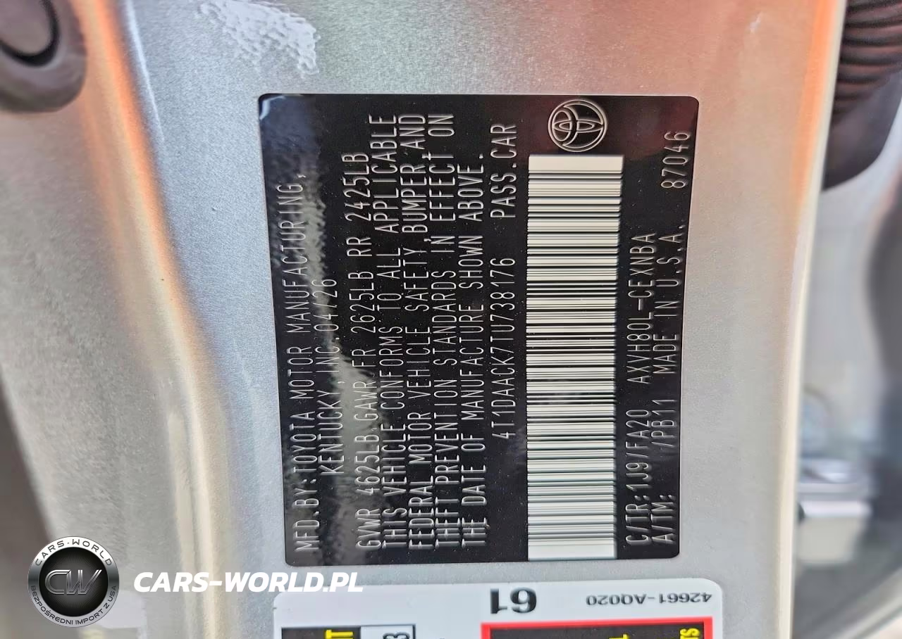 2026 Toyota Camry Le VIN:4T1DAACK7TU738176 - 12