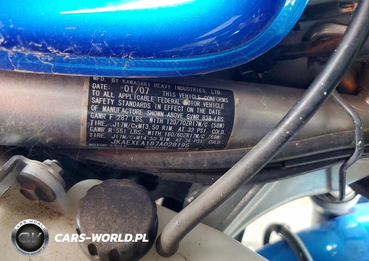 2007 Kawasaki Ex650 A VIN:JKAEXEA187A028195 - 9