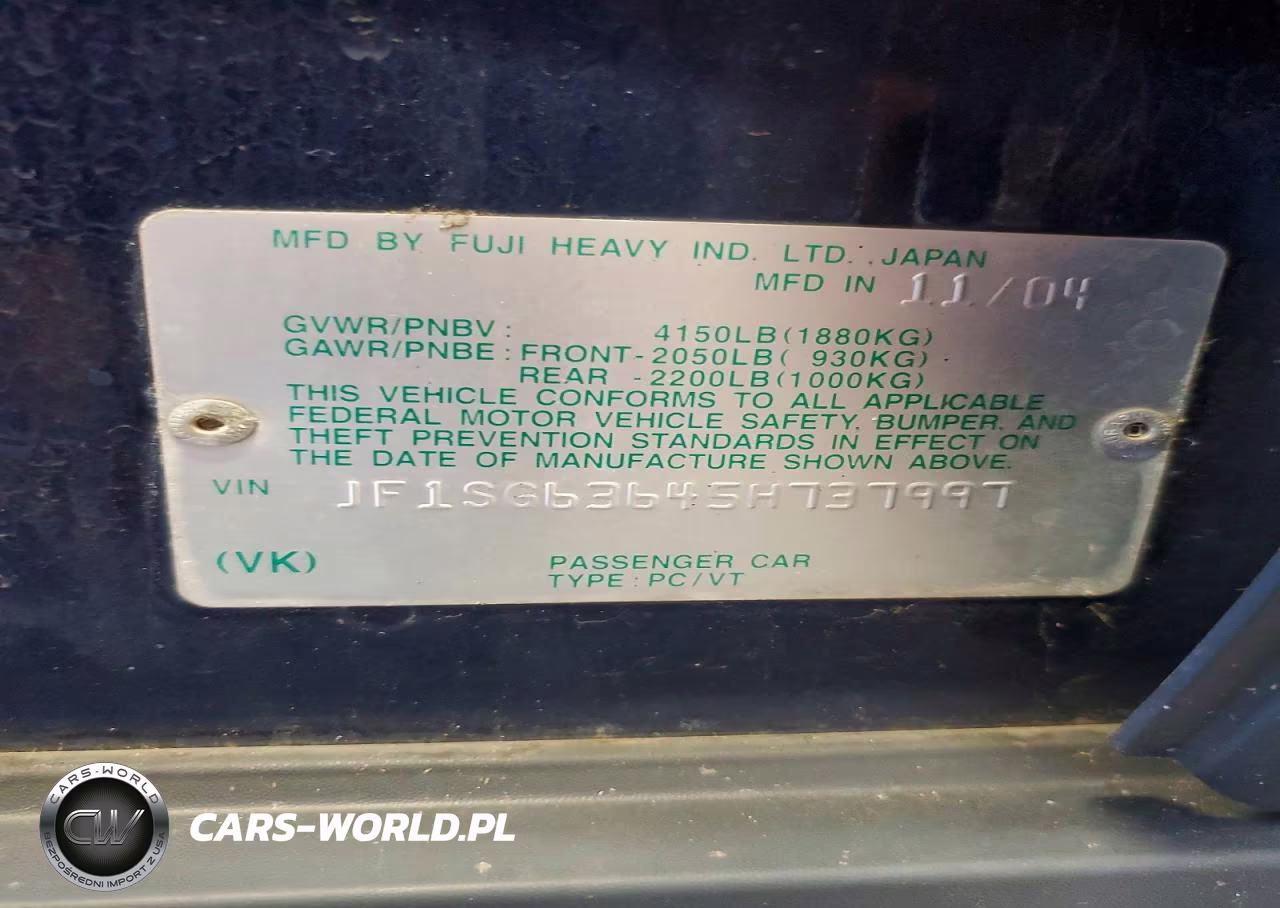 2005 Subaru Forester 2.5X VIN:JF1SG63645H737997 - 13