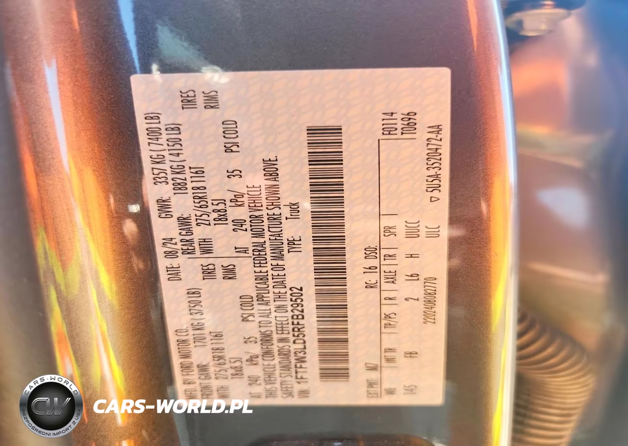 2024 Ford F150 Xlt VIN:1FTFW3LD5RFB29502 - 12
