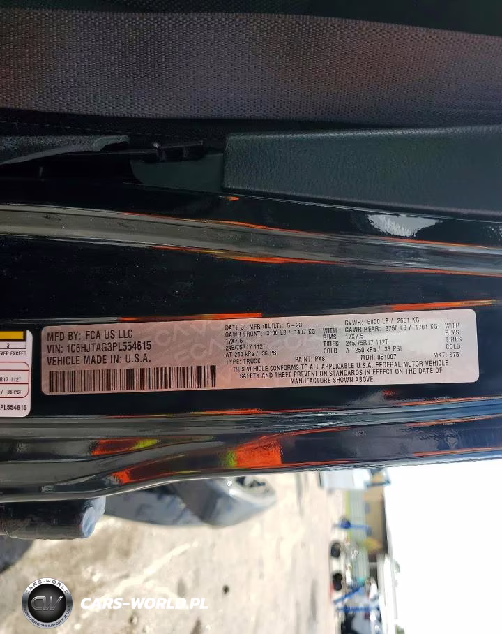 2023 Jeep Gladiator Sport VIN:1C6HJTAG3PL554615 - 12