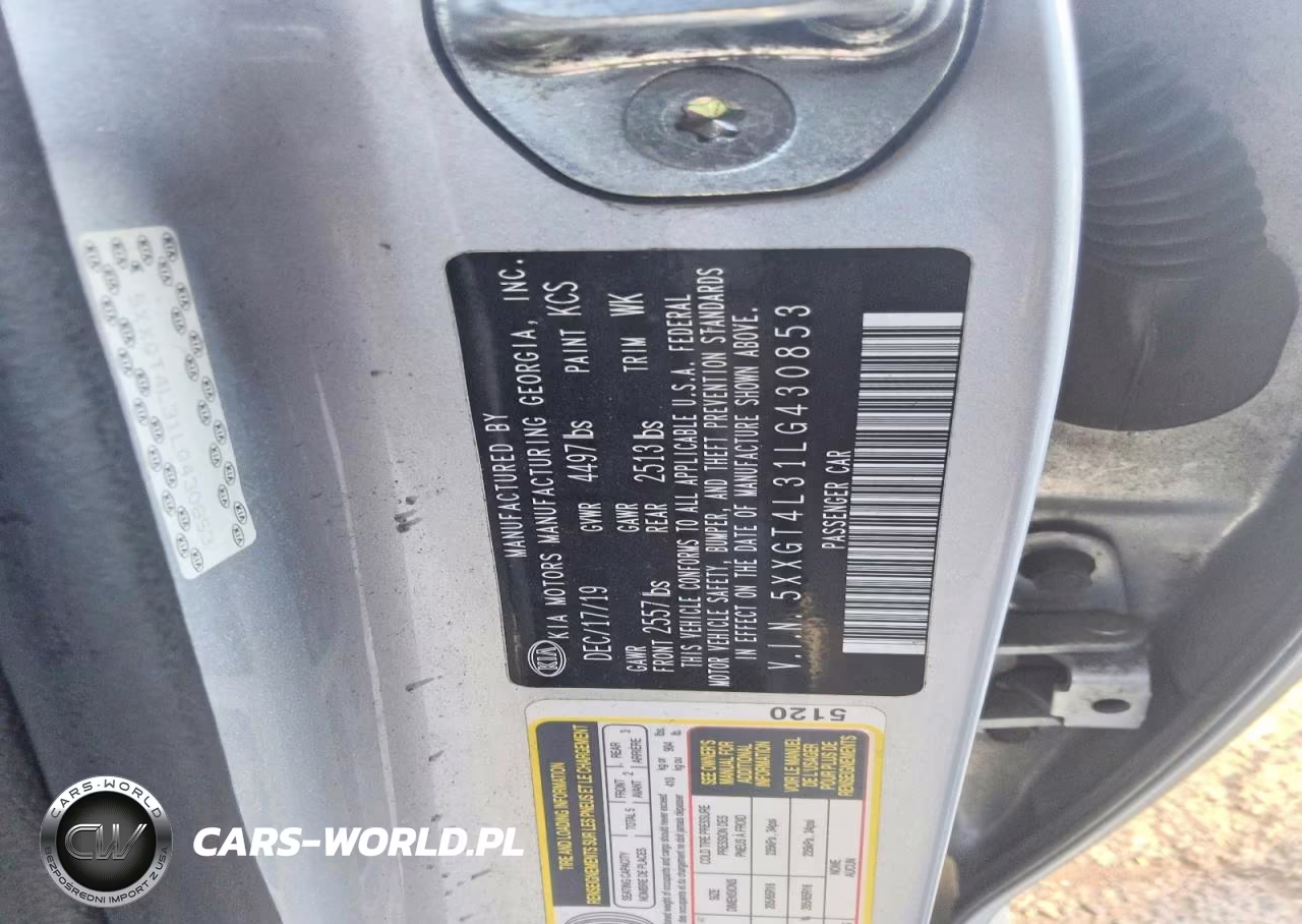 2020 Kia Optima VIN:5XXGT4L31LG430853 - 12