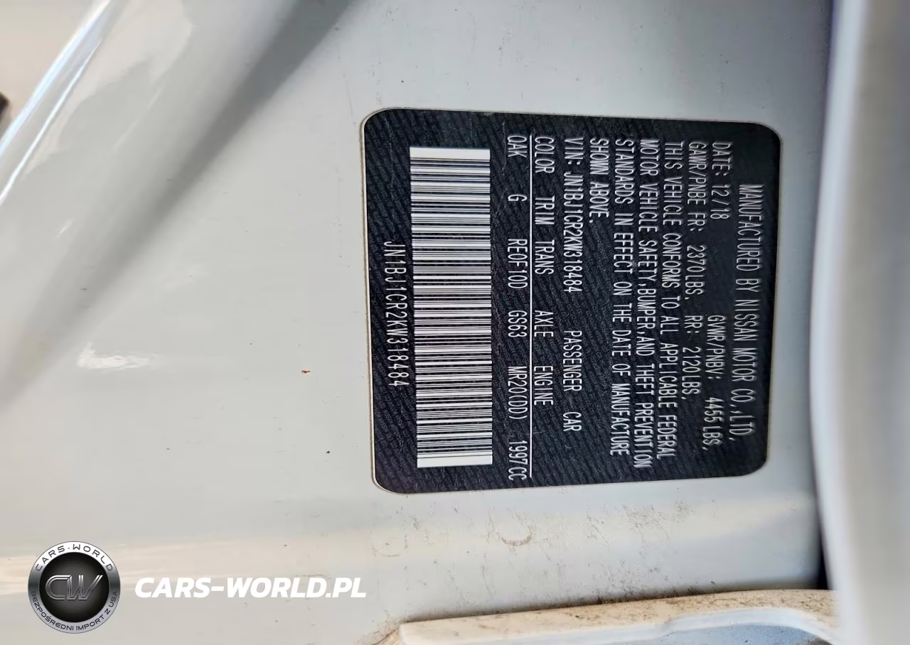 2019 Nissan Rogue Sport S VIN:JN1BJ1CR2KW318484 - 13