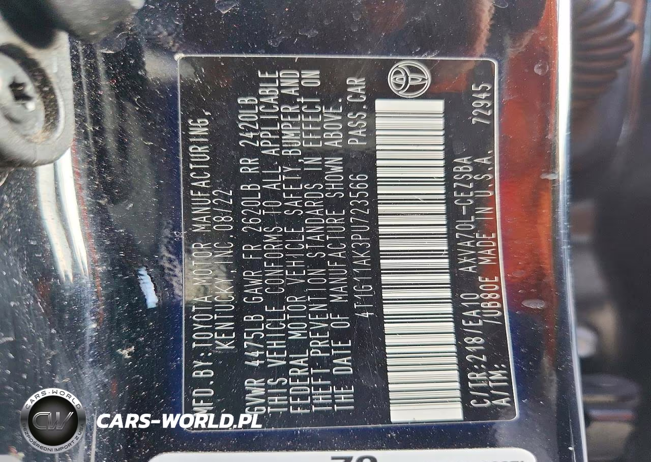 2023 Toyota Camry Se VIN:4T1G11AK3PU723566 - 12