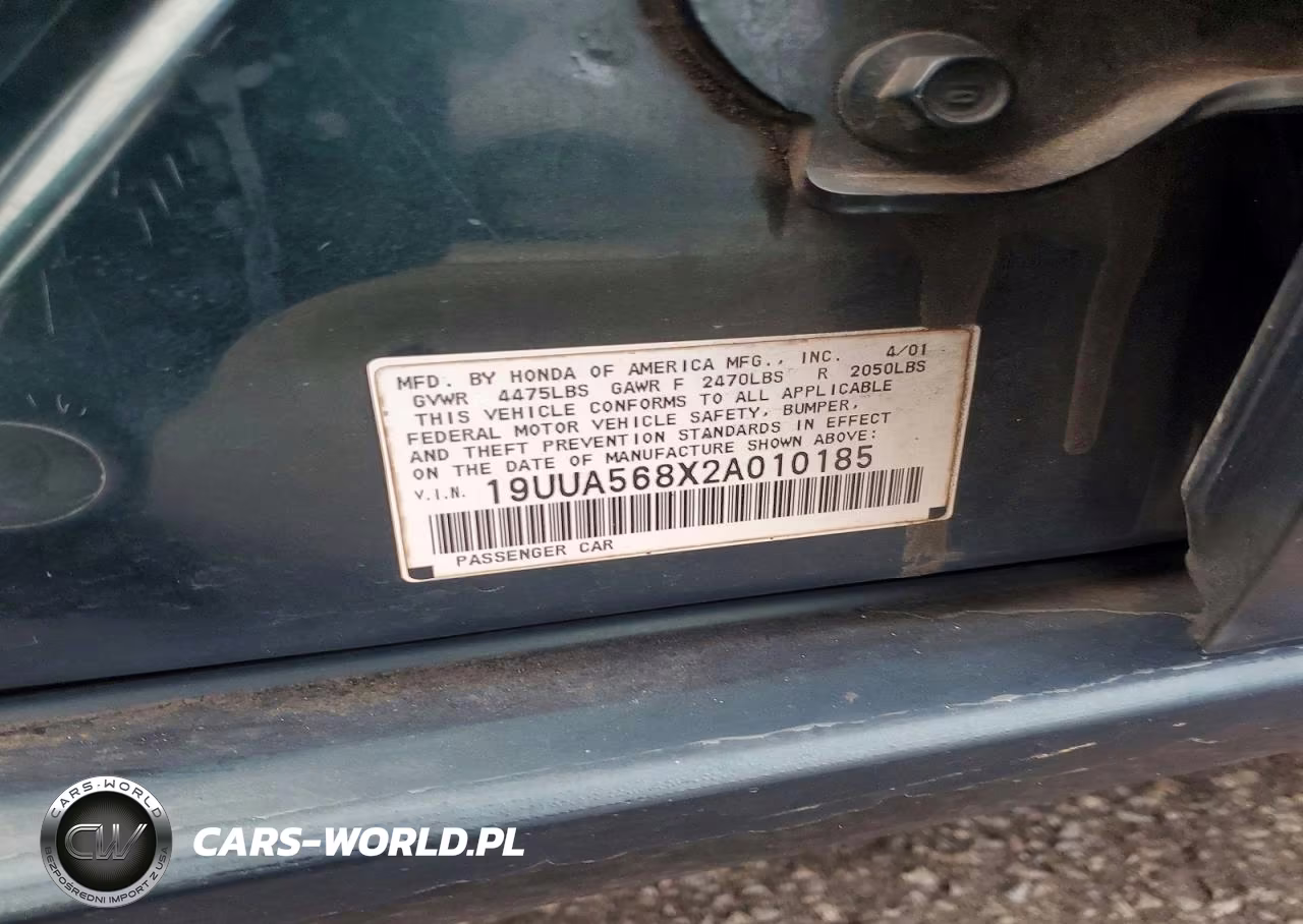 2002 Acura 3.2Tl Type-S VIN:19UUA568X2A010185 - 12