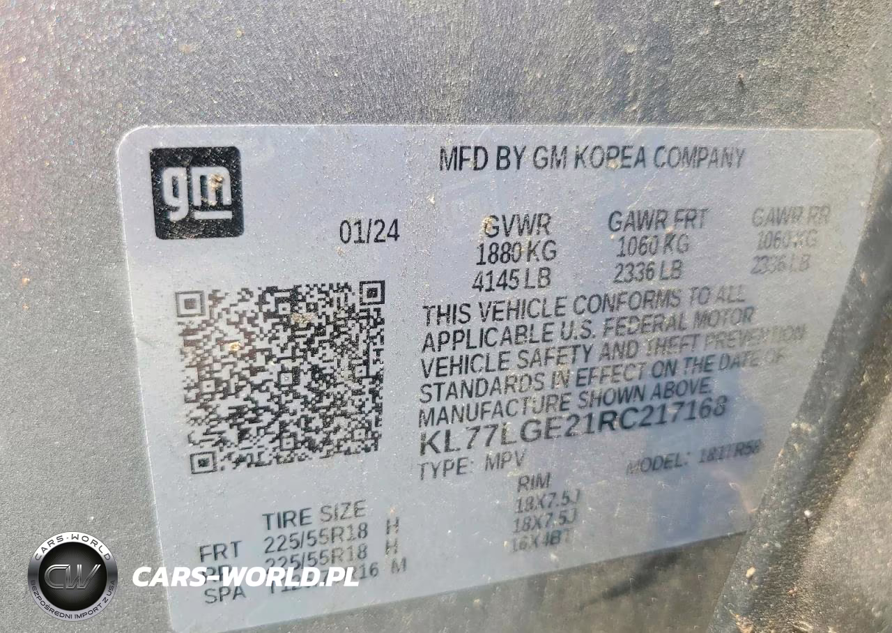 2024 Chevrolet Trax 1Rs VIN:KL77LGE21RC217168 - 12