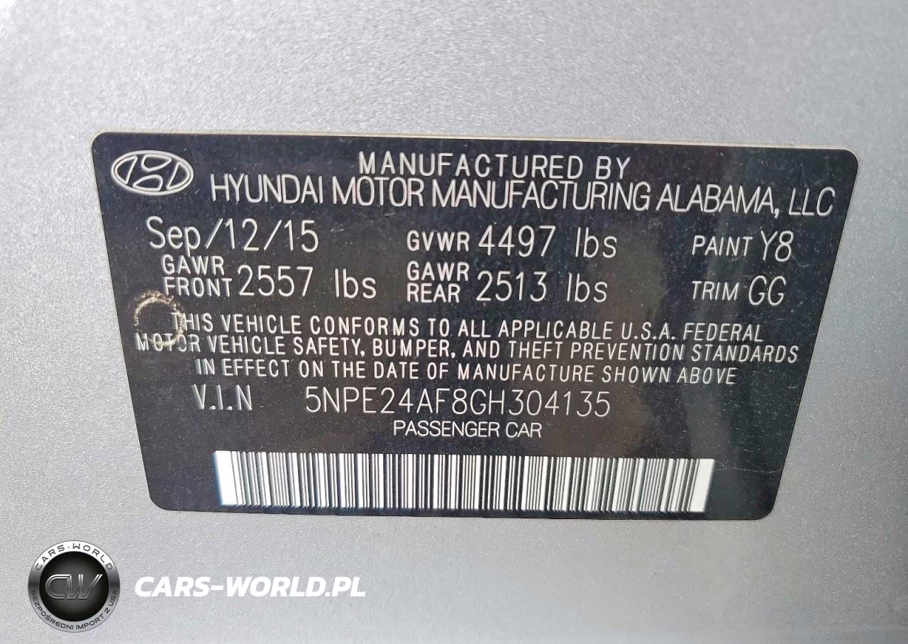2016 Hyundai Sonata Se VIN:5NPE24AF8GH304135 - 12