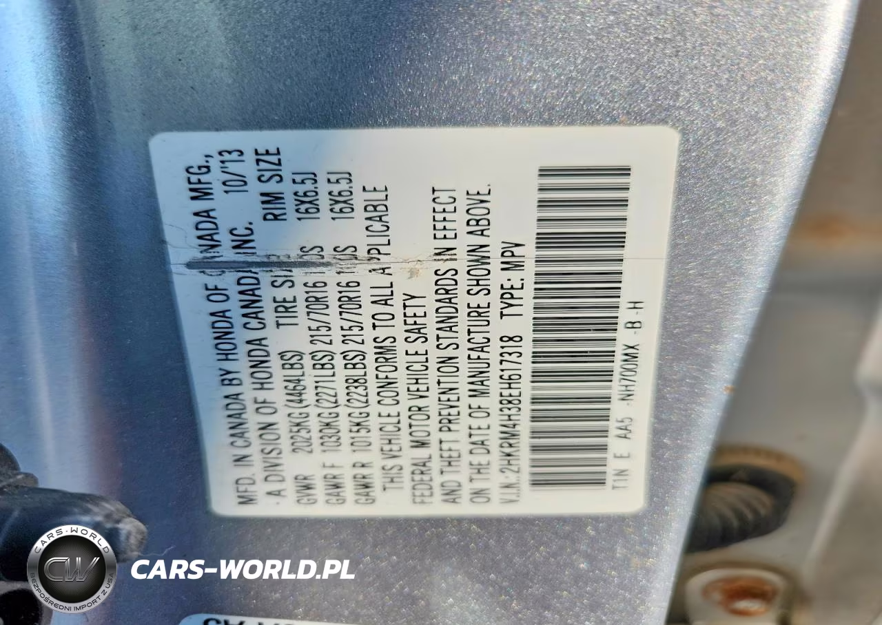 2014 Honda Cr-V Lx VIN:2HKRM4H38EH617318 - 13