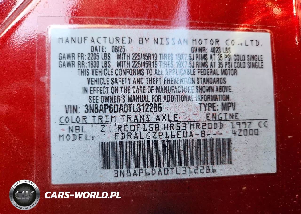 2026 Nissan Kicks Sr VIN:3N8AP6DA0TL312286 - 13