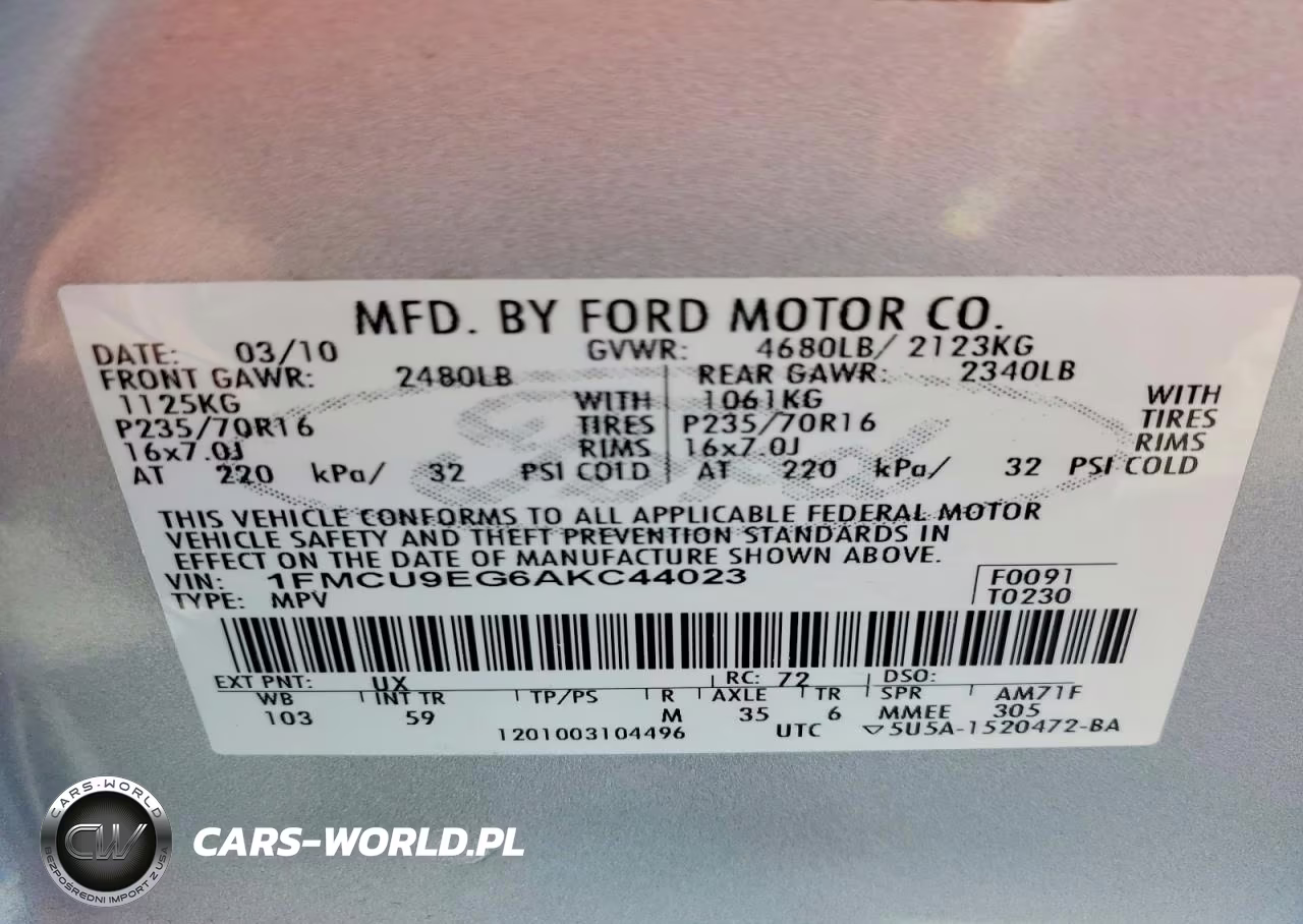 2010 Ford Escape Limited VIN:1FMCU9EG6AKC44023 - 13