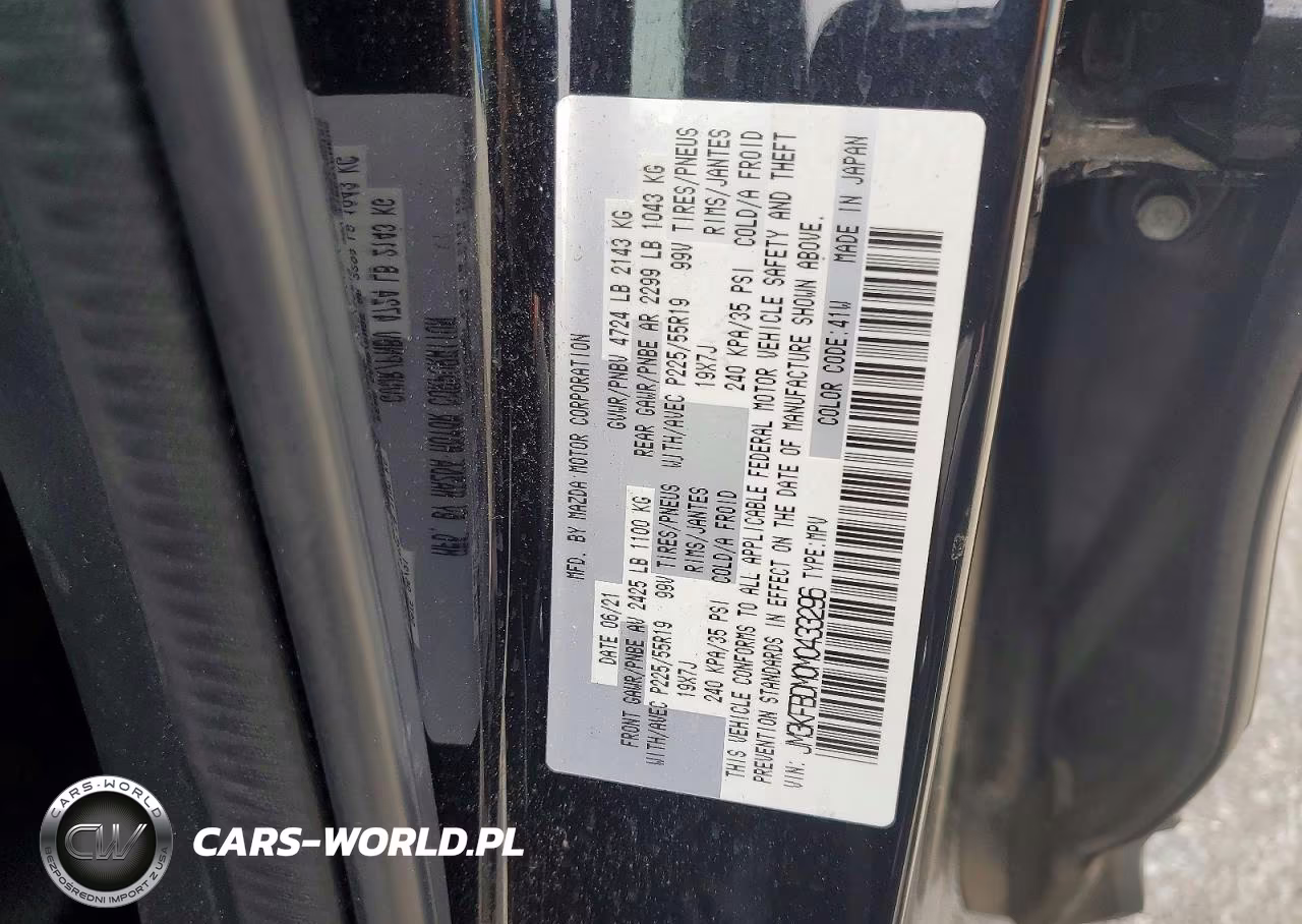 2021 Mazda Cx-5 Grand Touring VIN:JM3KFBDM0M0433296 - 13