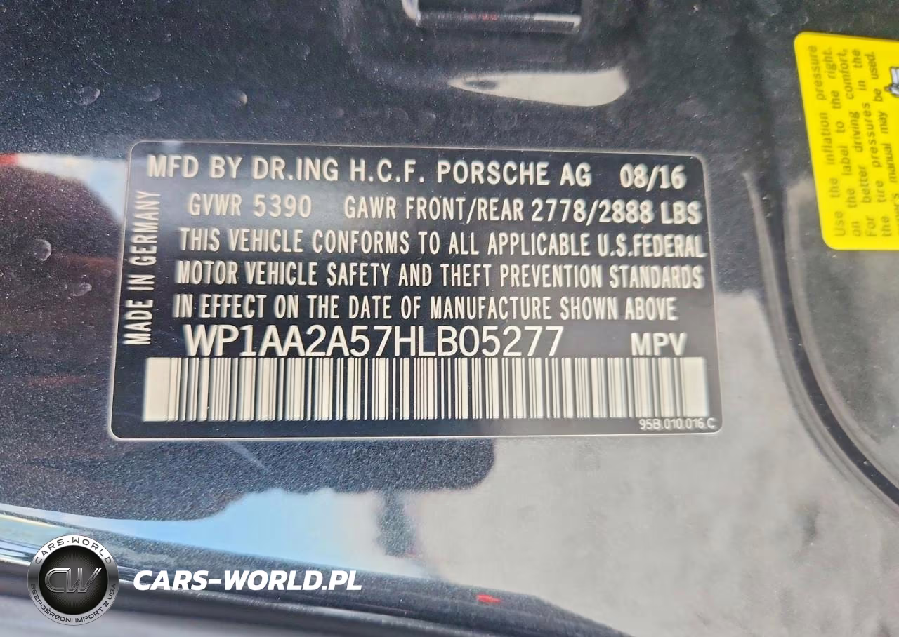 2017 Porsche Macan VIN:WP1AA2A57HLB05277 - 13