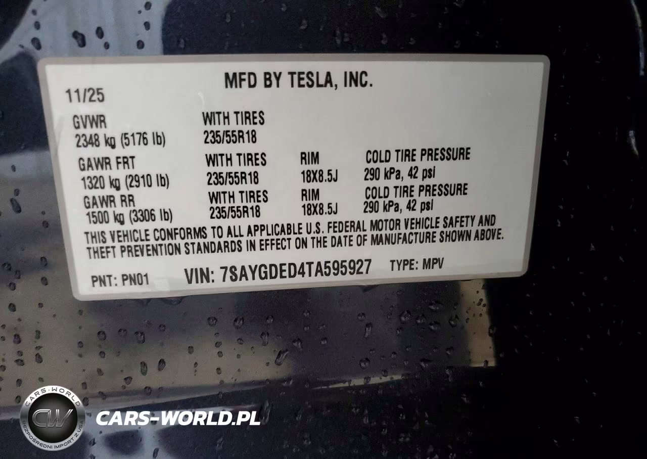 2026 Tesla Model Y VIN:7SAYGDED4TA595927 - 12