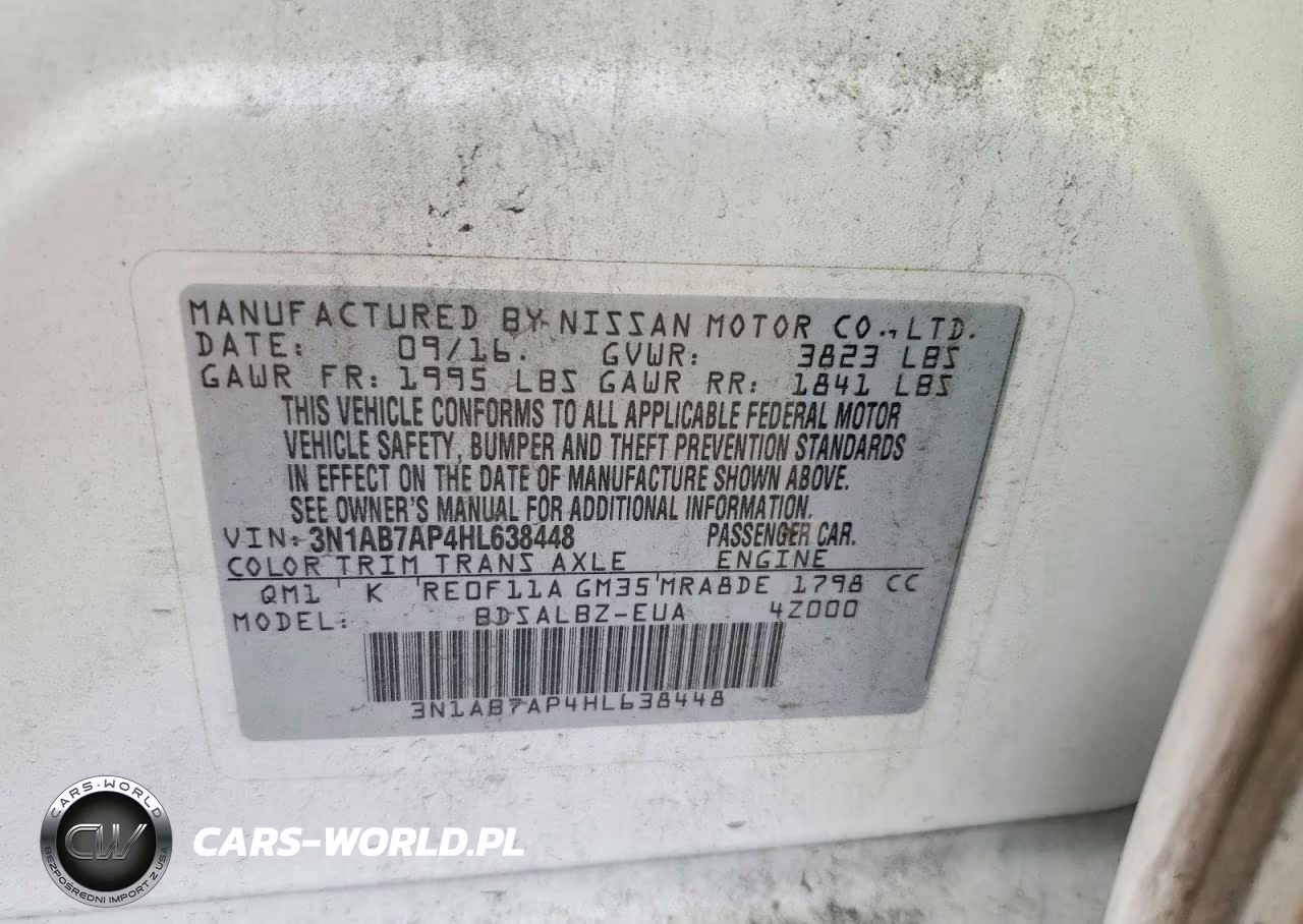 2017 Nissan Sentra S VIN:3N1AB7AP4HL638448 - 12