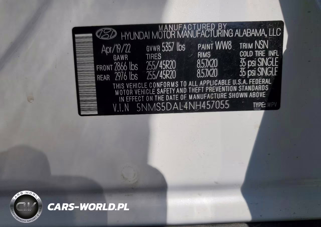 2022 Hyundai Santa Fe Calligraphy VIN:5NMS5DAL4NH457055 - 14