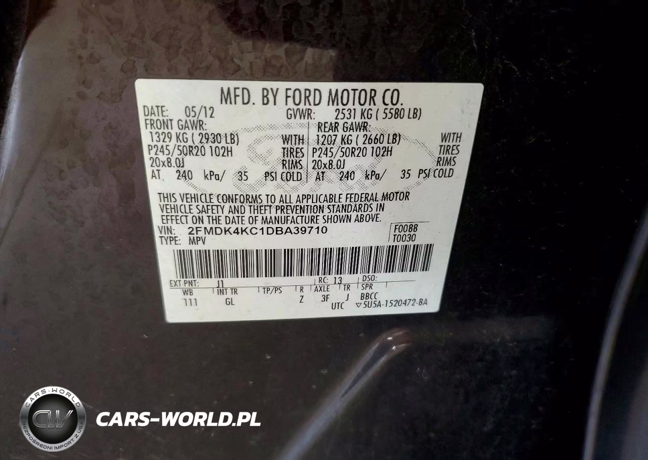 2013 Ford Edge Limited VIN:2FMDK4KC1DBA39710 - 13