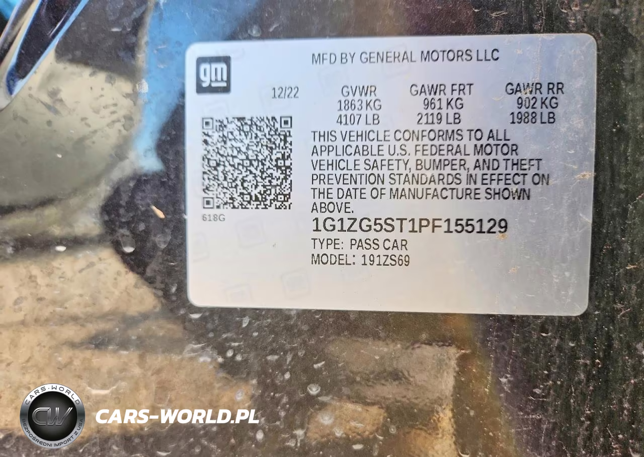 2023 Chevrolet Malibu Rs VIN:1G1ZG5ST1PF155129 - 12