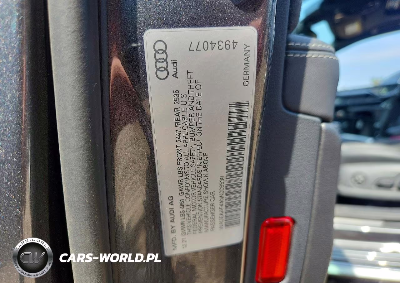 2022 Audi A4 Premium Plus 45 VIN:WAUEAAF44NN006538 - 12