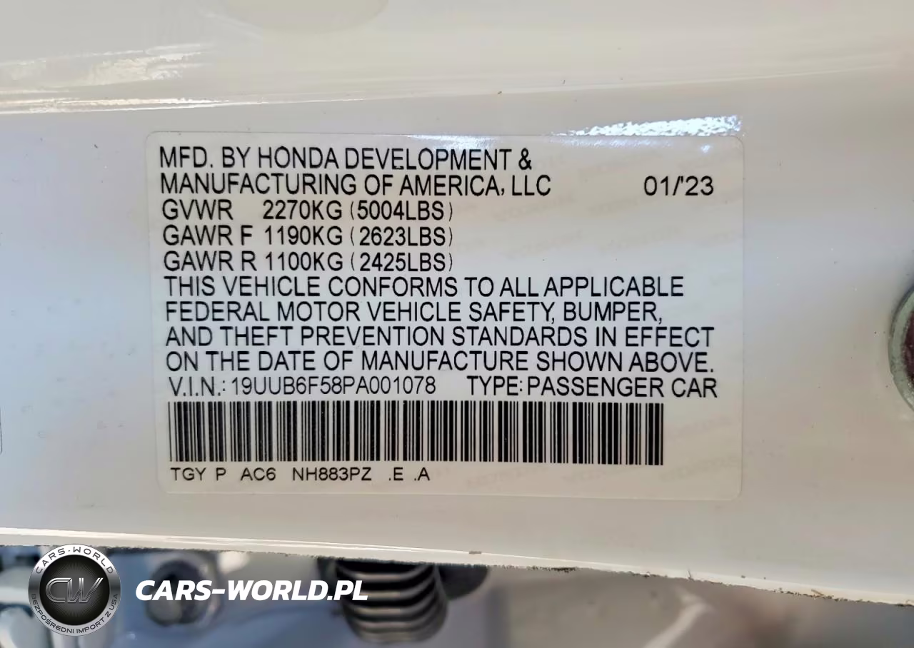 2023 Acura Tlx A-Spec VIN:19UUB6F58PA001078 - 12