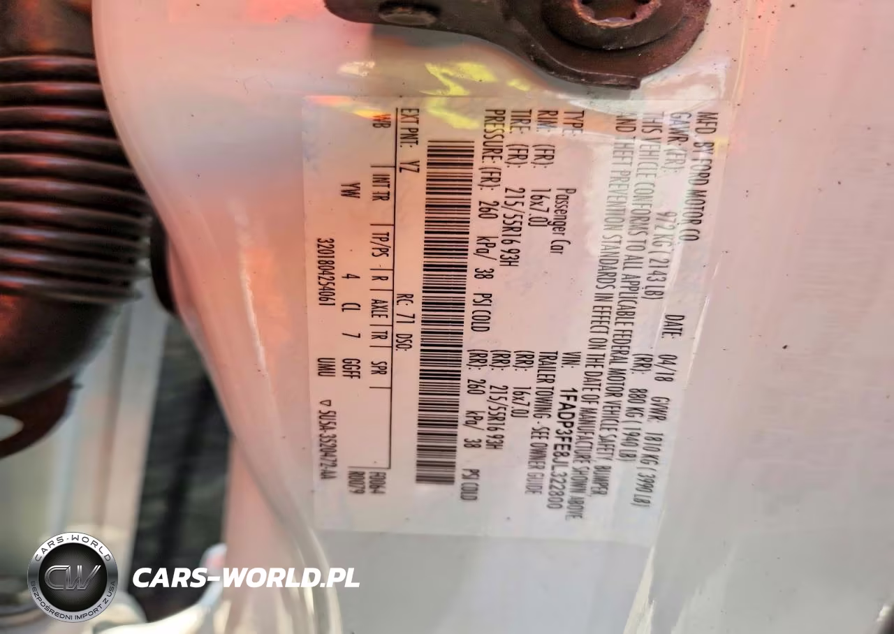 2018 Ford Focus Se VIN:1FADP3FE8JL322800 - 12
