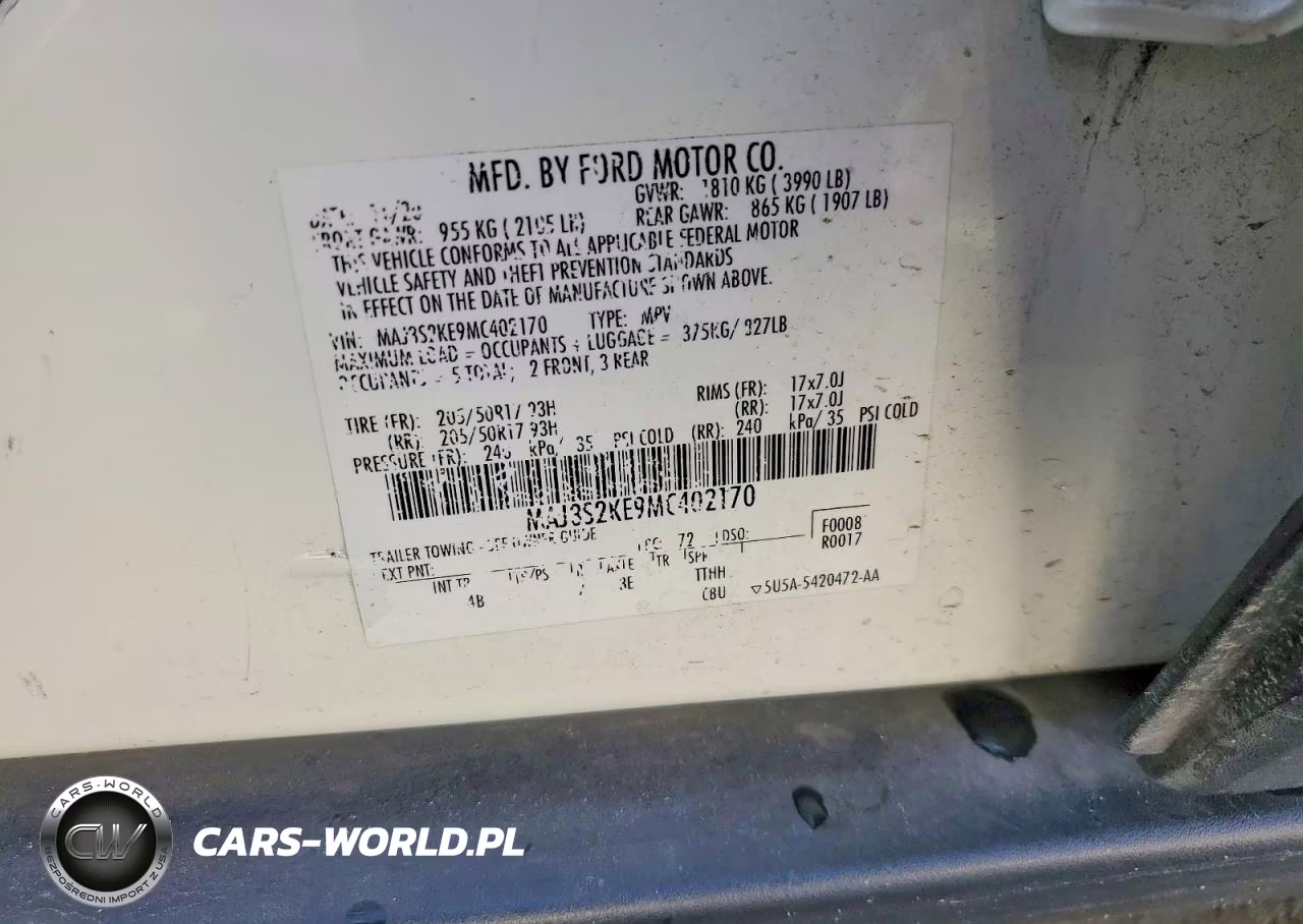 2021 Ford Ecosport Titanium VIN:MAJ3S2KE9MC402170 - 12