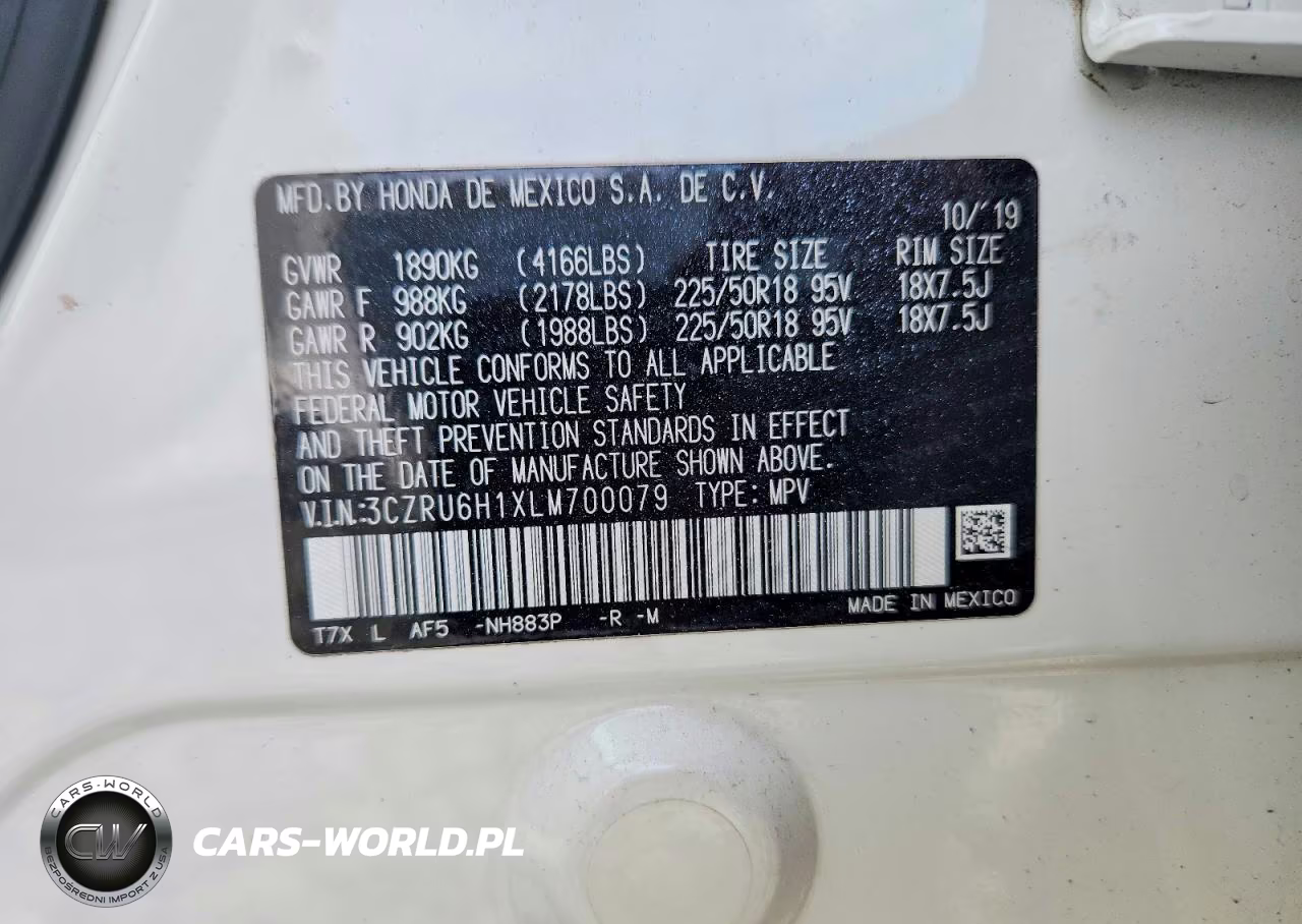 2020 Honda Hr-V Sport VIN:3CZRU6H1XLM700079 - 12