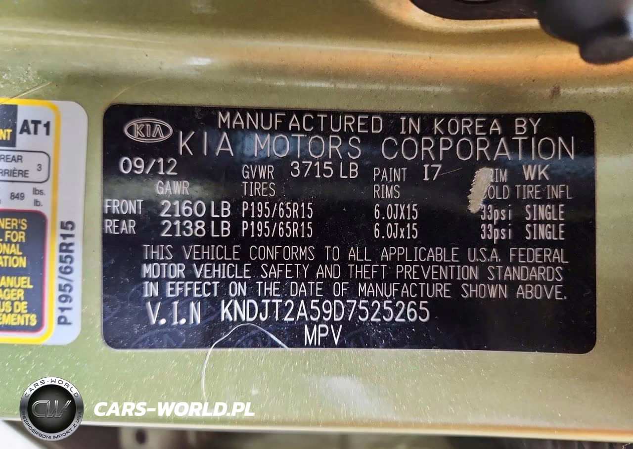 2013 Kia Soul Base VIN:KNDJT2A59D7525265 - 13